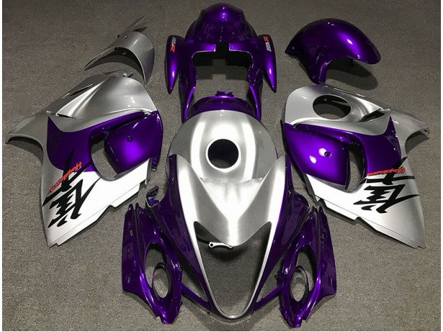 Gloss Purple and Silver 2008-2020 GSXR 1300 Hayabusa Motorcycle Fairing