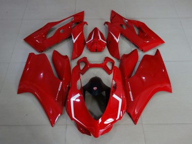 Gloss Red & White 2011-2014 Ducati 1199 Motorcycle Fairing