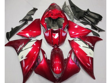 Gloss Red & White 2012-2014 R1 Motorcycle Fairing