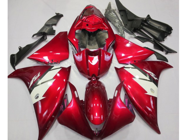 Gloss Red & White 2012-2014 R1 Motorcycle Fairing