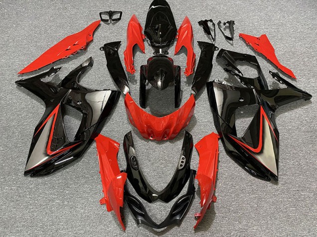 Gloss Red and Black 2009-2016 GSXR 1000 Motorcycle Fairing Gloss Red and Black 2009-2016 GSXR 1000 Motorcycle Fairing