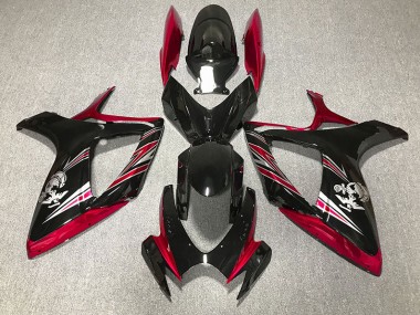 Gloss Red and Black Design 2006-2007 GSXR 600-750 Motorcycle Fairing