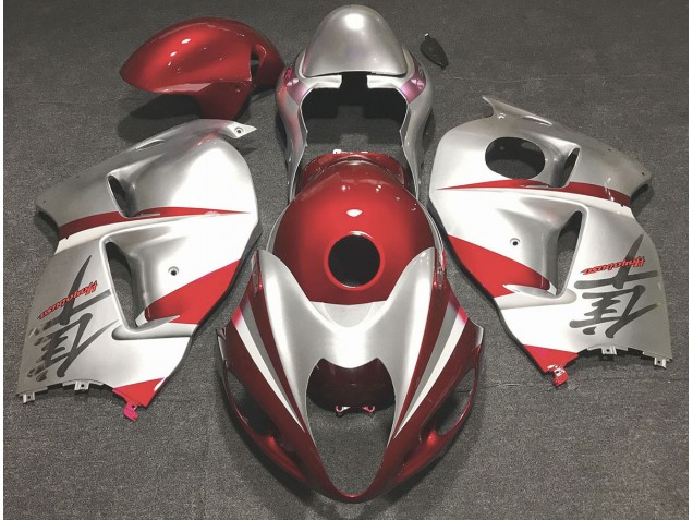 Gloss Red and Silver 1997-2007 GSXR 1300 Hayabusa Motorcycle Fairing