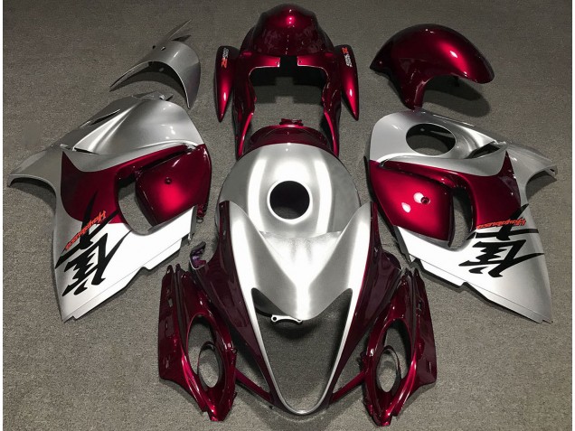 Gloss Red and Silver 2008-2020 GSXR 1300 Hayabusa Motorcycle Fairing