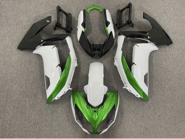 Gloss White & Green 2012-2016 Ninja 650R Motorcycle Fairing