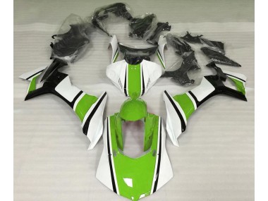 Gloss White Green and Black 2015-2019 R1 Motorcycle Fairing