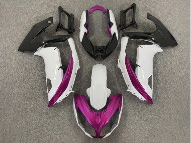 Gloss White & Magenta 2012-2016 Ninja 650R Motorcycle Fairing