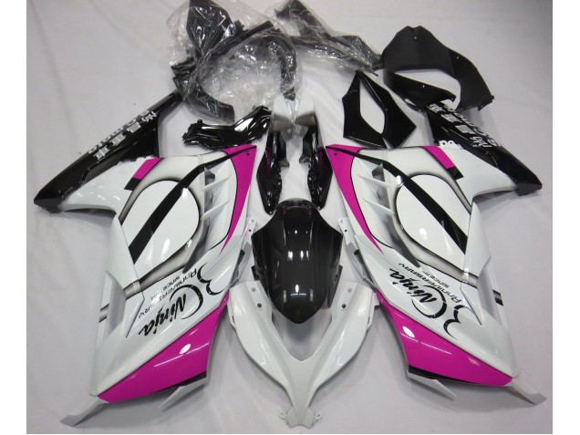 Gloss White & Pink 2013-2018 Ninja 300 Motorcycle Fairing Gloss White & Pink 2013-2018 Ninja 300 Motorcycle Fairing
