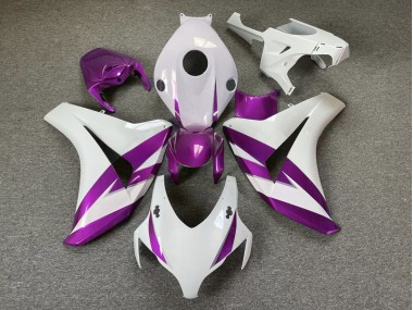 Gloss White & Purple Trim 2008-2011 CBR1000RR Motorcycle Fairing