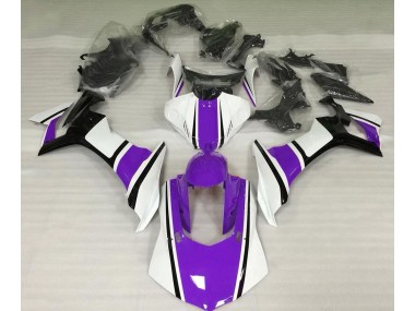 Gloss White Purple and Black 2015-2019 R1 Motorcycle Fairing