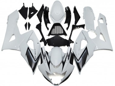 Gloss White Style with Silver Hints 2005-2006 GSXR 1000 Motorcycle Fairing