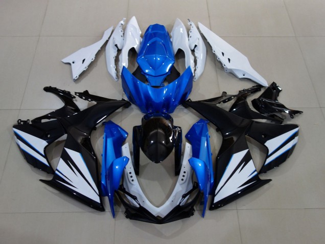 Gloss White and Black with Red Matte Blue 2009-2016 GSXR 1000 Motorcycle Fairing