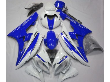 Gloss White and Blue 2006-2007 R6 Motorcycle Fairing