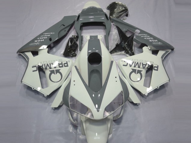Gloss White and Grey PRAMAC 2003-2004 CBR600RR Motorcycle Fairing