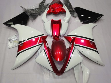 Gloss White and Metallic Red 2009-2011 R1 Motorcycle Fairing