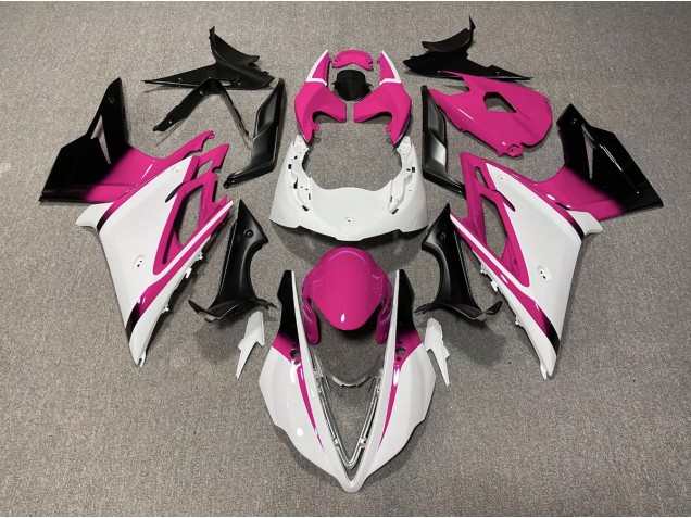 Gloss White and Pink 2013-2016 Daytona 675 Motorcycle Fairing