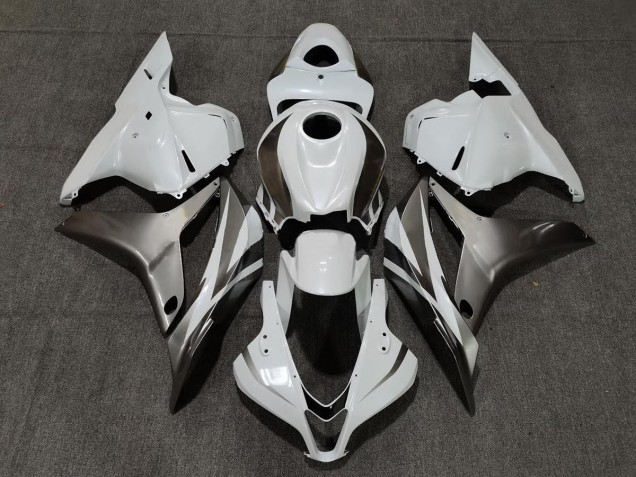 Gloss White and Silver 2009-2012 CBR600RR Motorcycle Fairing