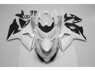 Gloss White and Silver 2009-2016 GSXR 1000 Motorcycle Fairing
