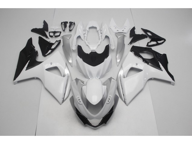 Gloss White and Silver 2009-2016 GSXR 1000 Motorcycle Fairing