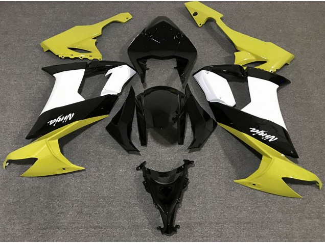 Gloss Yellow Black and White 2008-2010 ZX10R Motorcycle Fairing Gloss Yellow Black and White 2008-2010 ZX10R Motorcycle Fairing