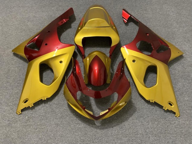 Gold and Red 2000-2002 GSXR 1000 Motorcycle Fairing