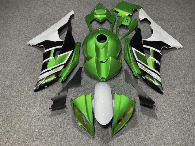 Green Black and White OEM Style 2008-2016 R6 Motorcycle Fairing