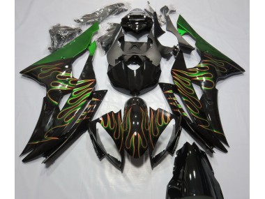 Green Flame 2008-2016 R6 Motorcycle Fairing