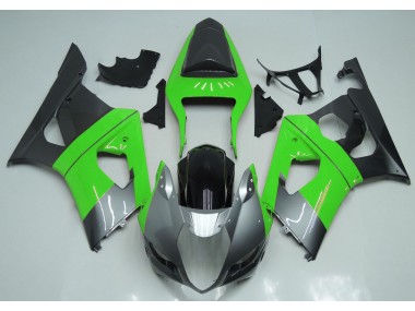 Green Silver and Black 2003-2004 GSXR 1000 Motorcycle Fairing