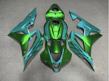 Green & Teal 2007-2008 CBR600RR Motorcycle Fairing