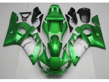 Green & White 1998-2002 R6 Motorcycle Fairing