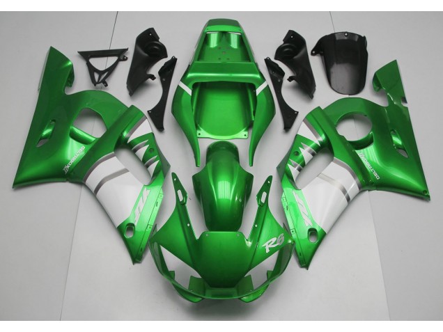 Green & White 1998-2002 R6 Motorcycle Fairing