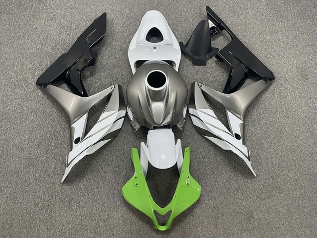 Green White and Grey 2007-2008 CBR600RR Motorcycle Fairing