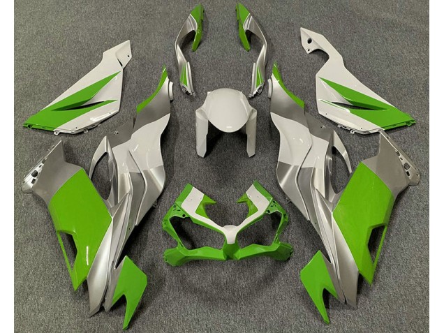 Green White and Silver 2019-2023 ZX6R Motorcycle Fairing