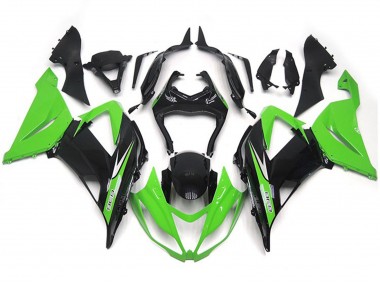 Green and Black Vibrant OEM Style 2013-2018 ZX6R Motorcycle Fairing