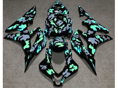 Green and Grey Camouflage 2007-2008 CBR600RR Motorcycle Fairing