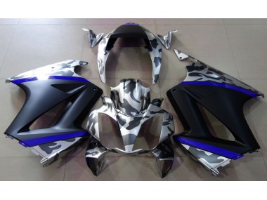Grey Camouflage & Blue 2002-2012 VFR800 Motorcycle Fairing