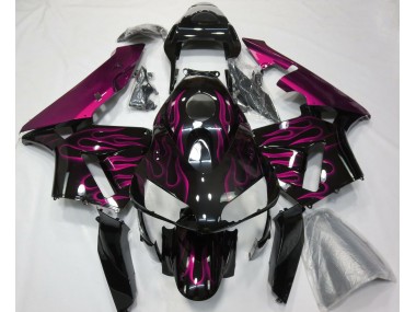 Hot Pink Flames 2003-2004 CBR600RR Motorcycle Fairing