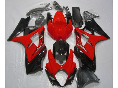 Lava Red and Black 2007-2008 GSXR 1000 Motorcycle Fairing
