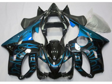 Light Blue Flame 2001-2003 CBR600 F4i Motorcycle Fairing