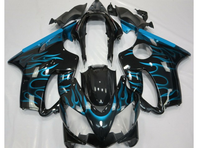 Light Blue Flame 2004-2007 CBR600 F4i Motorcycle Fairing