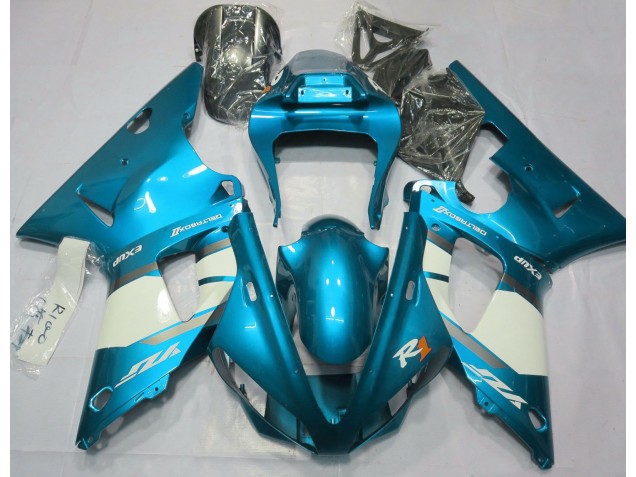 Light Blue & White 2000-2001 R1 Motorcycle Fairing