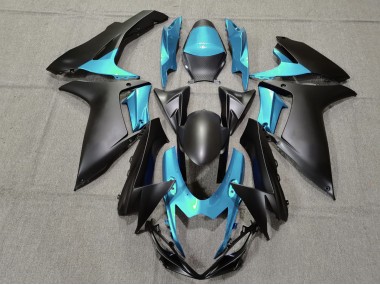 Light Blue and Matte Black 2011-2024 GSXR 600-750 Motorcycle Fairing