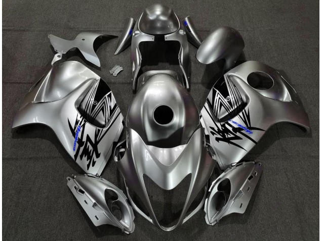 Liquid Silver & Blue 2008-2020 GSXR 1300 Hayabusa Motorcycle Fairing
