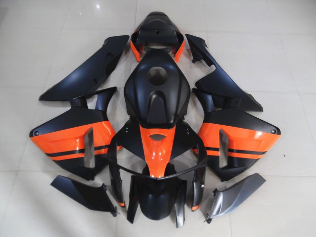 Matte Black & Gloss Orange 2005-2006 CBR600RR Motorcycle Fairing
