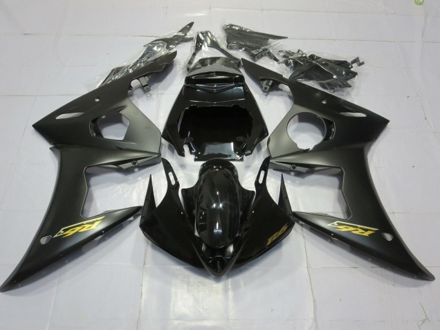 Matte Black Gold 2003-2004 R6 Motorcycle Fairing