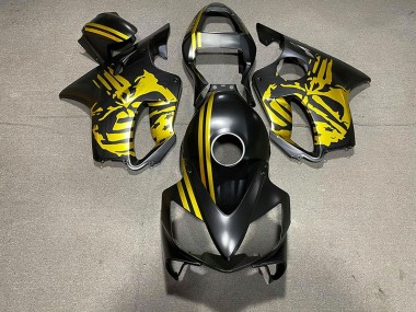 Matte Black & Gold Skull 2001-2003 CBR600 F4i Motorcycle Fairing