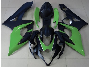 Matte Black & Green 2005-2006 GSXR 1000 Motorcycle Fairing
