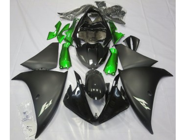 Matte Black & Green 2009-2011 R1 Motorcycle Fairing