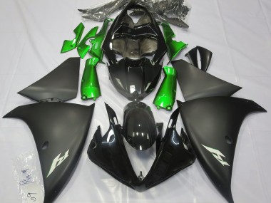 Matte Black & Green 2009-2011 R1 Motorcycle Fairing