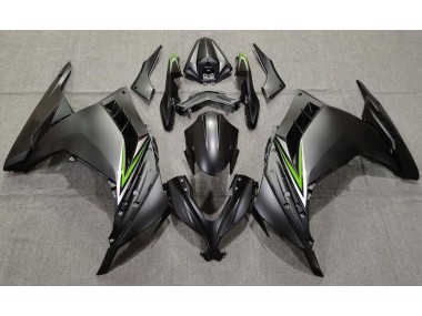 Matte Black & Green 2013-2018 Ninja 300 Motorcycle Fairing